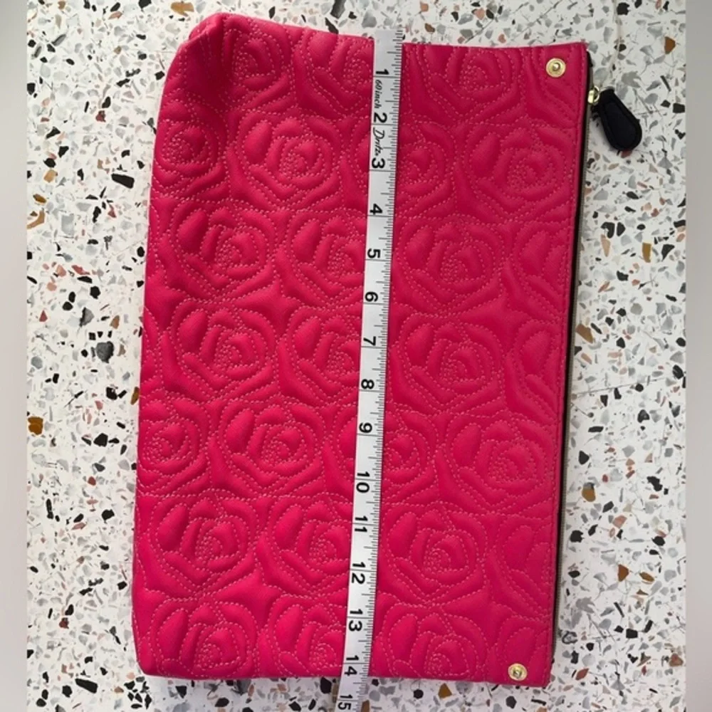 Betsey Johnson Pink Floral Embossed Laptop Bag